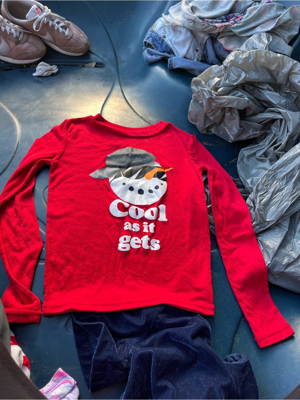Red Kids Long-Sleeve Graphic Top - "Cool as it Gets"